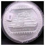 1993 MEXICO  5OZ .999 SILVER ONZA