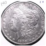 1890 MORGAN DOLLAR AU