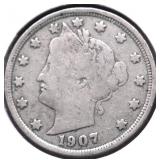1907 V NICKEL F