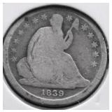 1839 SEATED DIME G