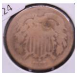 1865 TWO CENT PIECE VG DETAILS
