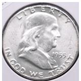 1955 GEM BU FRANKLIN HALF DOLLAR