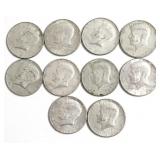 10 40 % SILVER HALF DOLLARS