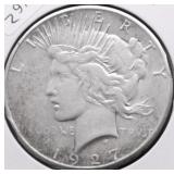 1927 PEACE DOLLAR VF