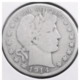 1914 S BARBER HALF DOLLAR G
