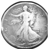 1917 S WALKING HALF DOLLAR VG