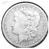 1881 MORGAN DOLLAR VG