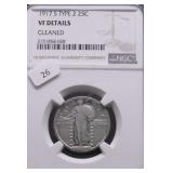 1917 S NGC VF DETAILS TYPE 2 STANDING QUARTER