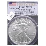 2014 W PCGS MS69 SILVER EAGLE
