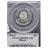 2003 S PCGS PF69DC WASHINGTON QUARTER