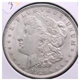 1921 MORGAN DOLLAR AU