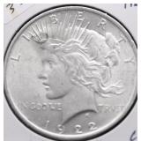 1922 CHOICE BU PEACE DOLLAR