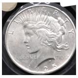 1925 CHOICE BU PEACE DOLLAR