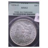 1904 O PCGS MS62 MORGAN DOLLAR