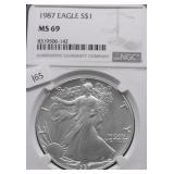1987 NGC MS69 SILVER EAGLE