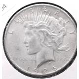 1925 PEACE DOLLAR VF