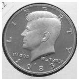 1983 S PROOF KENNEDY HALF DOLLAR