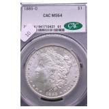 1885 O CAC MS64 MORGAN DOLLAR