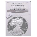 2007 W NGC PF70UC SILVER EAGLE