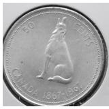 1967 CHOICE BU CANADA SILVER 50 CENTS
