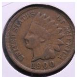1900 INDIAN HEAD CENT VF
