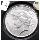 1934 PEACE DOLLAR AU