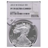 2013 W NGC PF70UC SILVER EAGLE