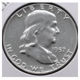 1957 PROOF FRANKLIN HALF DOLLAR
