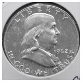 1962 CAMEO PROOF FRANKLIN HALF DOLLAR