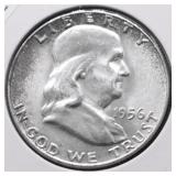 1956 GEM FBL FRANKLIN HALF DOLLAR
