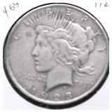 1923 PEACE DOLLAR VF