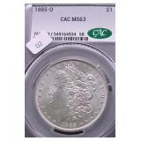1885 O CAC MS63 MORGAN DOLLAR