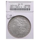 1879 O/O ANACS AU55 MORGAN DOLLAR