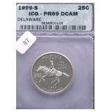 1999 S ICG PF69DC WASHINGTON QUARTER