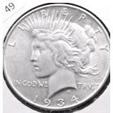 1934 D PEACE DOLLAR CHOICE BU