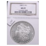 1880 S NGC MS65 MORGAN DOLLAR