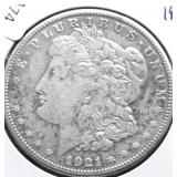 1921 S MORGAN DOLLAR XF