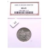 2005 D NGC MS65 OCEAN VIEW JEFFERSON NICKEL