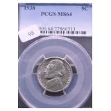 1938 PCGS MS64 JEFFERSON NICKEL