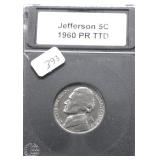 1960 PROOF JEFFERSON NICKEL