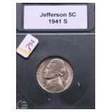 1941 S GEM BU JEFFERSON NICKEL