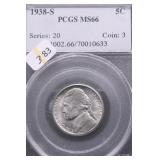 1938 S PCGS MS66 JEFFERSON NICKEL