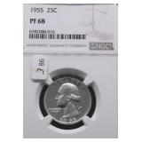 1955 NGC PF68 WASHINGTON QUARTER