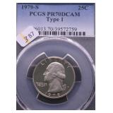 1979 S PCGS PF70DC WASHINGTON QUARTER