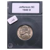 1940 D SUPURB GEM FULL STEPS JEFFERSON NICKEL