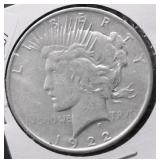 1922 PEACE DOLLAR XF