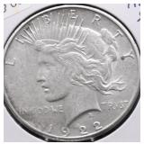 1922 S PEACE DOLLAR AU