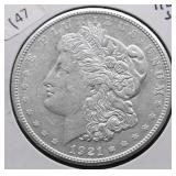 1921 S  MORGAN DOLLAR XF