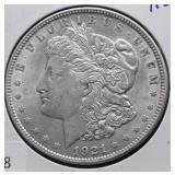 1921 MORGAN DOLLAR AU