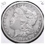 1890 CC MORGAN DOLLAR VF